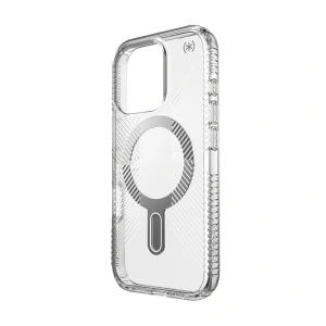 Hurtownia GSM - Etui Speck Presidio Perfect-Clear Grip ClickLock & MagSafe Apple iPhone 16 Pro (Čirý / Chromový povrch / Klidná stříbrná) - SPK650 - {ean13} - Hurt