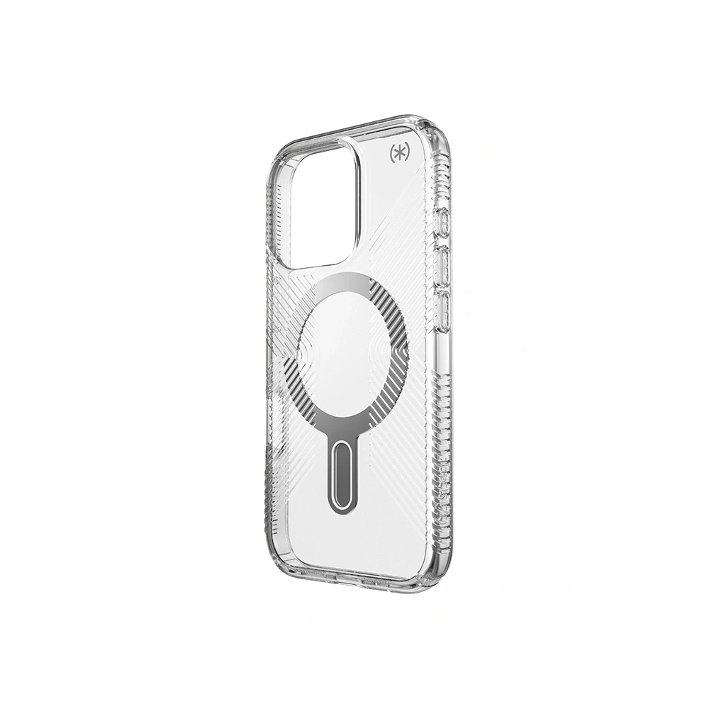 Hurtownia GSM - Etui Speck Presidio Perfect-Clear Grip ClickLock & MagSafe Apple iPhone 16 Pro (Transparent / Finisaj Cromat / Argint Seren) - SPK650 - {ean13} - Hurt