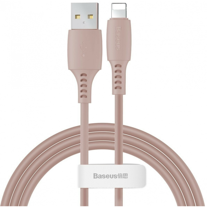 Baseus Distributor - 6953156214378 - BSU893PNK - Baseus Colourful Cable USB Lightning 2.4A 1.2m Pink - B2B homescreen