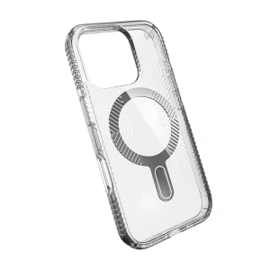 Hurtownia GSM - Etui Speck Presidio Perfect-Clear Grip ClickLock & MagSafe Apple iPhone 16 Pro (Čirý / Chromový povrch / Klidná stříbrná) - SPK650 - {ean13} - Hurt