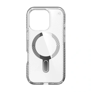 Hurtownia GSM - Etui Speck Presidio Perfect-Clear Grip ClickLock & MagSafe Apple iPhone 16 Pro (Čirý / Chromový povrch / Klidná stříbrná) - SPK650 - {ean13} - Hurt