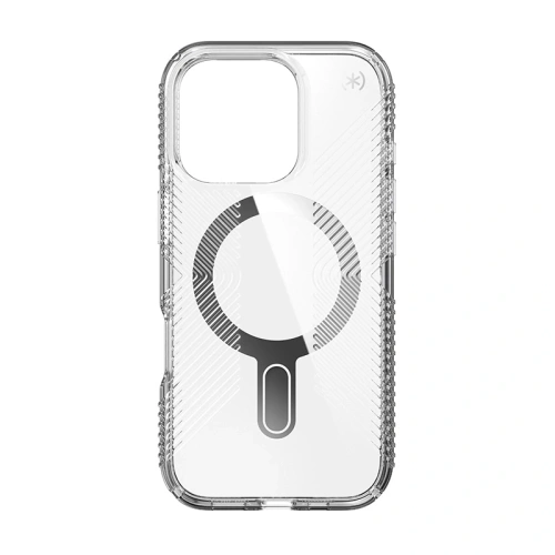 Etui Speck Presidio Perfect-Clear Grip ClickLock & MagSafe Apple iPhone 16 Pro (Clear / Chrome Finish / Serene Silver) - iPhone 16 Pro - Speck