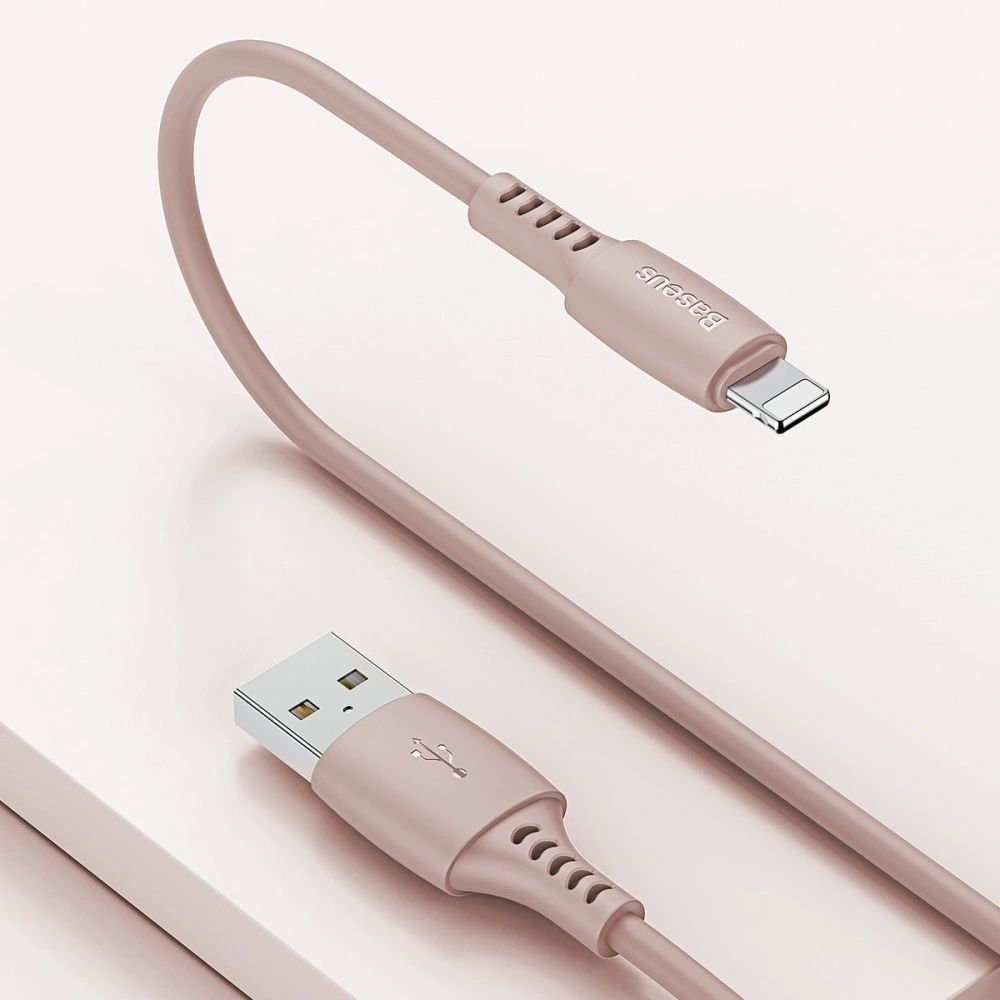 Wholesale Baseus Colourful Cable USB Lightning 2.4A 1.2m Pink - BSU893PNK - {ean13} - Hurt