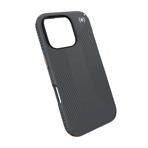 Etui Speck Presidio2 Grip Apple iPhone 16 Pro (Charcoal Grey / Cool Bronze / White) - iPhone 16 Pro - Speck