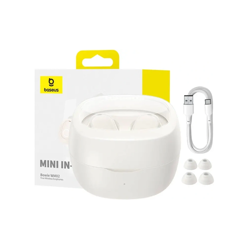 Wholesale Wireless in-ear TWS headphones Baseus Bowie WM02 (white) OS - BSU4928 - {ean13} - Hurt