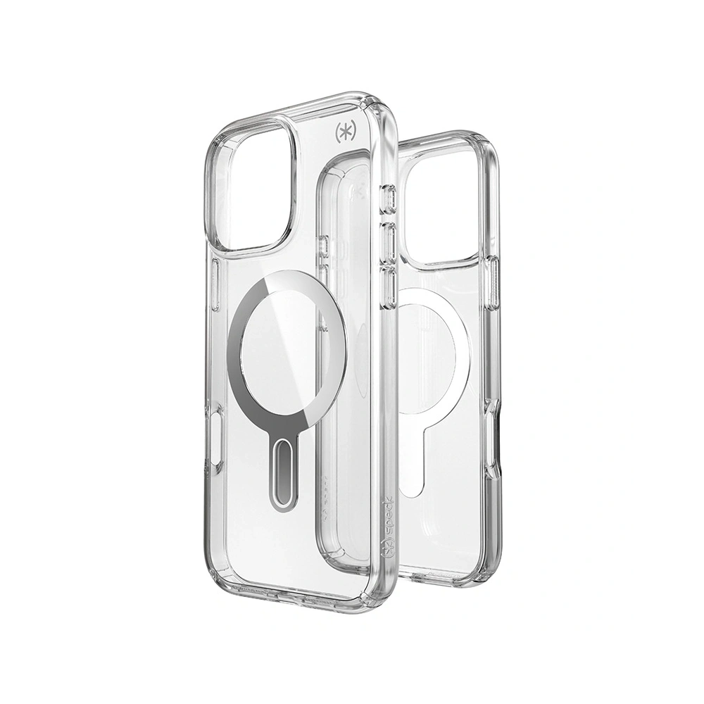 Hurtownia GSM - Etui Speck Presidio Perfect-Clear ClickLock & MagSafe Apple iPhone 16 Pro Max (Transparent / Finisaj Cromat / Argint Serenity) - SPK668 - {ean13} - Hurt