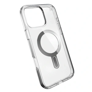 Hurtownia GSM - Etui Speck Presidio Perfect-Clear ClickLock & MagSafe Apple iPhone 16 Pro Max (Průhledné / Chromové provedení / Klidné stříbro) - SPK668 - {ean13} - Hurt