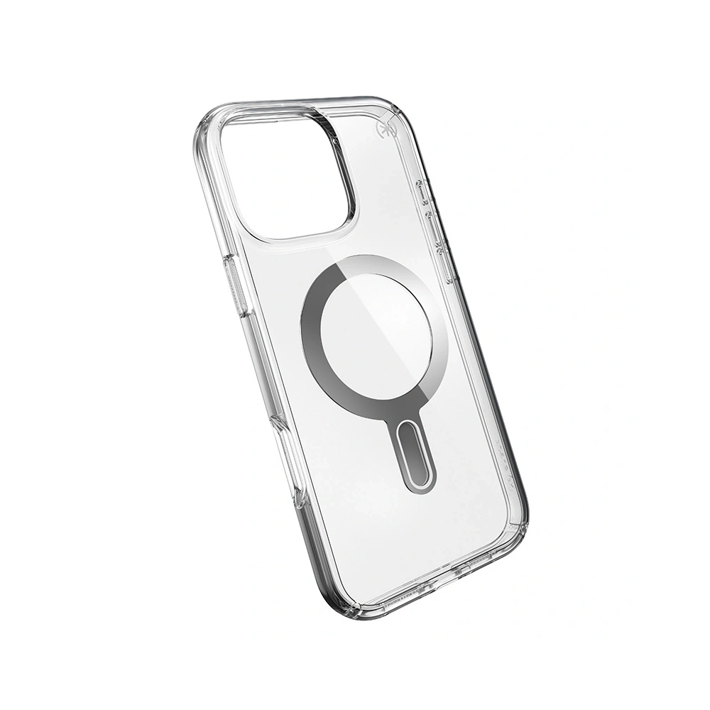 Hurtownia GSM - Etui Speck Presidio Perfect-Clear ClickLock & MagSafe Apple iPhone 16 Pro Max (Transparent / Finisaj Cromat / Argint Serenity) - SPK668 - {ean13} - Hurt
