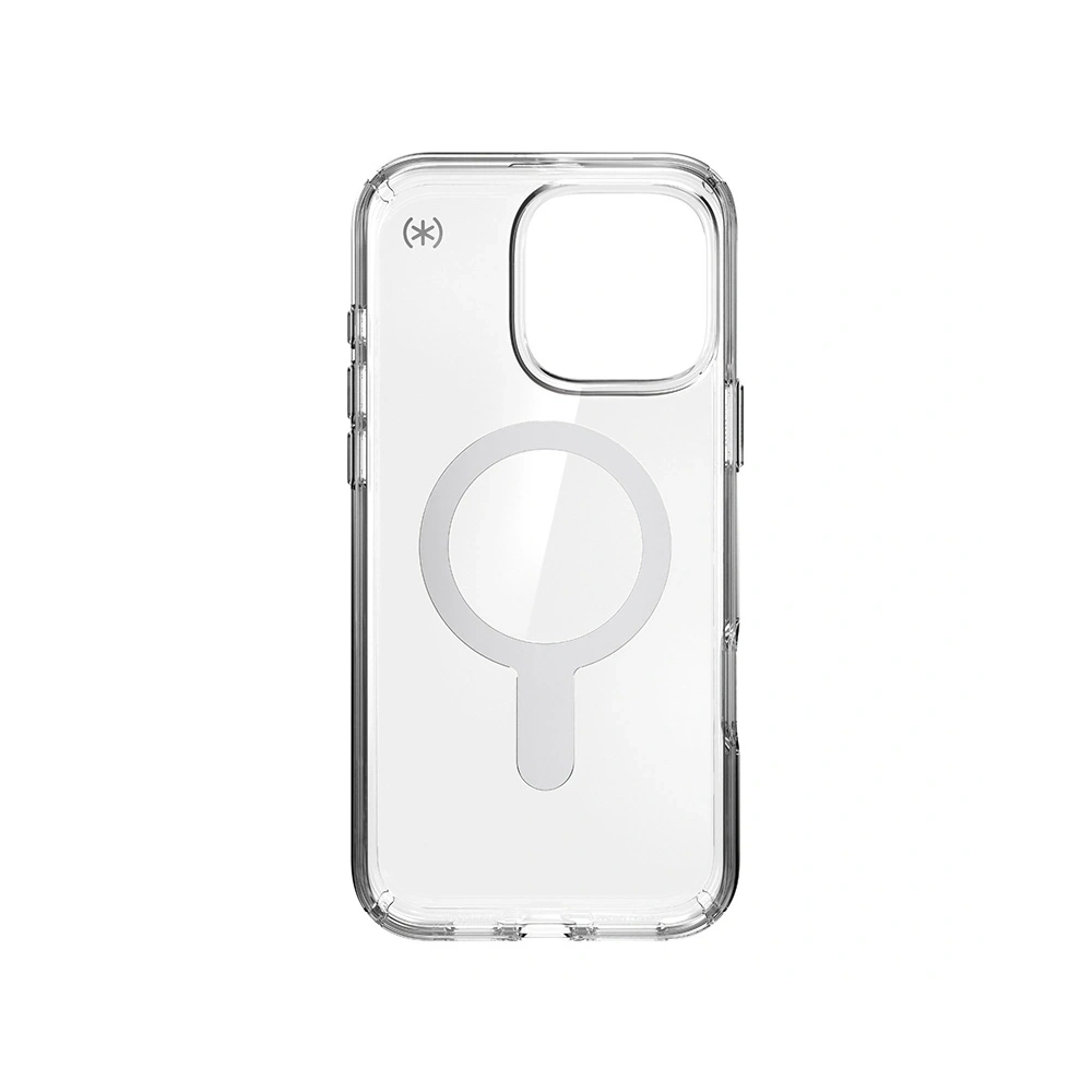 Hurtownia GSM - Etui Speck Presidio Perfect-Clear ClickLock & MagSafe Apple iPhone 16 Pro Max (Transparent / Finisaj Cromat / Argint Serenity) - SPK668 - {ean13} - Hurt