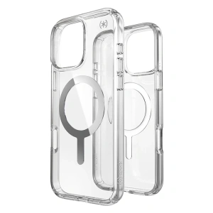 Case Speck Presidio Perfect-Clear MagSafe Apple iPhone 16 Pro Max (Clear / Chrome Finish / Serene Silver) - iPhone 16 Pro Max - Speck