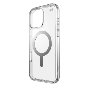 Case Speck Presidio Perfect-Clear MagSafe Apple iPhone 16 Pro Max (Clear / Chrome Finish / Serene Silver) - iPhone 16 Pro Max - Speck