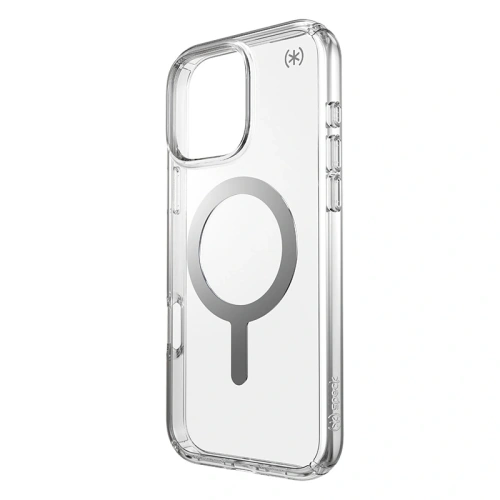 Etui Speck Presidio Perfect-Clear MagSafe Apple iPhone 16 Pro Max (Clear / Chrome Finish / Serene Silver) - iPhone 16 Pro Max - Speck