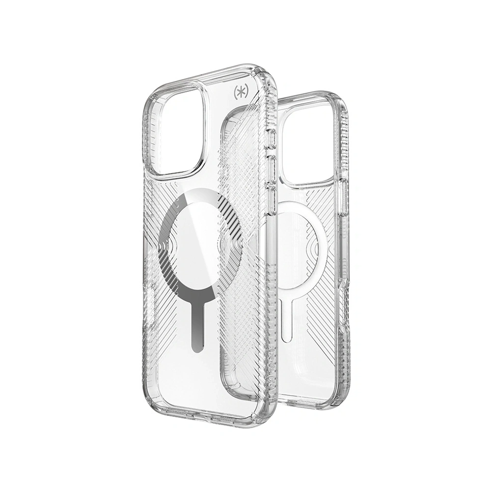 Wholesale Case Speck Presidio Perfect-Clear Grip MagSafe Apple iPhone 16 Pro Max (Clear / Chrome Finish / Serene Silver) - SPK672 - {ean13} - Hurt