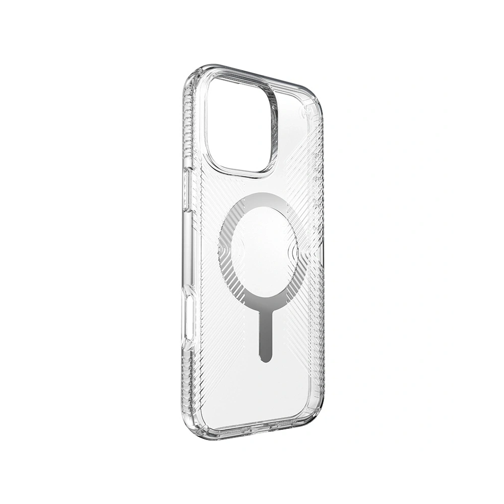 Wholesale Case Speck Presidio Perfect-Clear Grip MagSafe Apple iPhone 16 Pro Max (Clear / Chrome Finish / Serene Silver) - SPK672 - {ean13} - Hurt