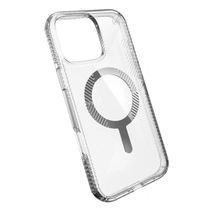 Hurtownia GSM - Etui Speck Presidio Perfect-Clear Grip MagSafe Apple iPhone 16 Pro Max (Čirý / Chrome povrch / Klidná stříbrná) - SPK672 - {ean13} - Hurt