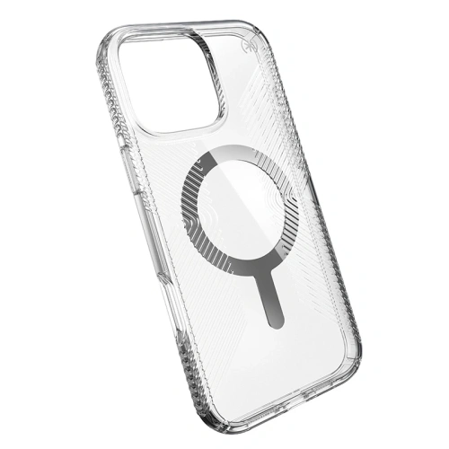 Etui Speck Presidio Perfect-Clear Grip MagSafe Apple iPhone 16 Pro Max (Clear / Chrome Finish / Serene Silver) - iPhone 16 Pro Max - Speck