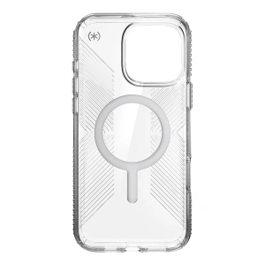 Wholesale Case Speck Presidio Perfect-Clear Grip MagSafe Apple iPhone 16 Pro Max (Clear / Chrome Finish / Serene Silver) - SPK672 - {ean13} - Hurt