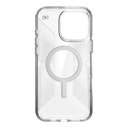 Etui Speck Presidio Perfect-Clear Grip MagSafe Apple iPhone 16 Pro Max (Clear / Chrome Finish / Serene Silver) - iPhone 16 Pro Max - Speck