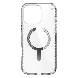 Hurtownia GSM - Etui Speck Presidio Perfect-Clear Grip MagSafe Apple iPhone 16 Pro Max (Čirý / Chrome povrch / Klidná stříbrná) - SPK672 - {ean13} - Hurt