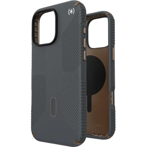 Etui Speck Presidio2 Grip ClickLock & MagSafe Apple iPhone 16 Pro Max (Gri Charcoal / Bronza Rece / Alb) - iPhone 16 Pro Max - Speck