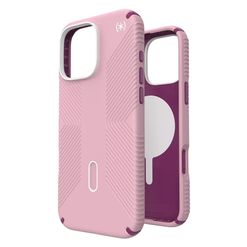 Etui Speck Presidio2 Grip ClickLock & MagSafe Apple iPhone 16 Pro Max (Wednesday Pink / Boysenberry Purple / White) - iPhone 16 Pro Max - Speck