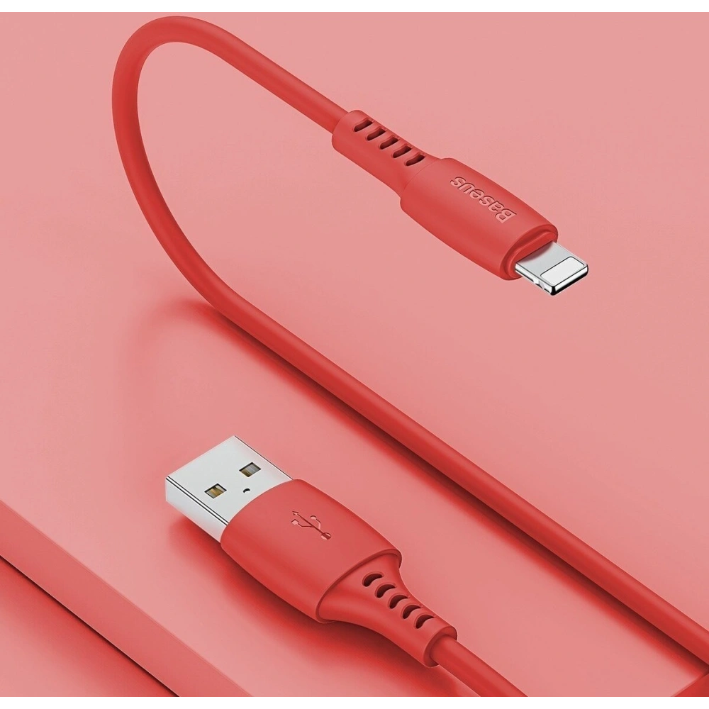 Hurtownia GSM - Kabel Lightning USB Baseus Colourful 1.2m 2.4A (czerwony) - BSU896RED - {ean13} - Hurt