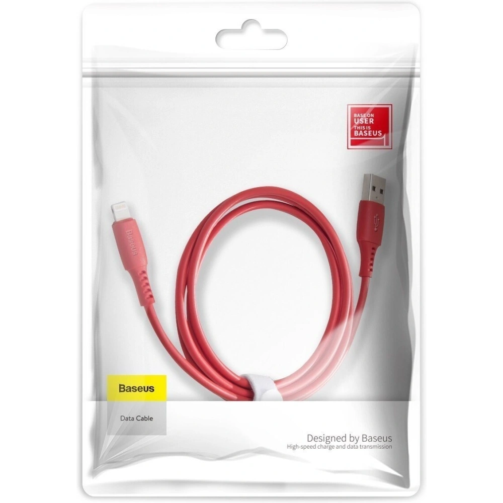 Hurtownia GSM - Kabel Lightning USB Baseus Colourful 1.2m 2.4A (czerwony) - BSU896RED - {ean13} - Hurt
