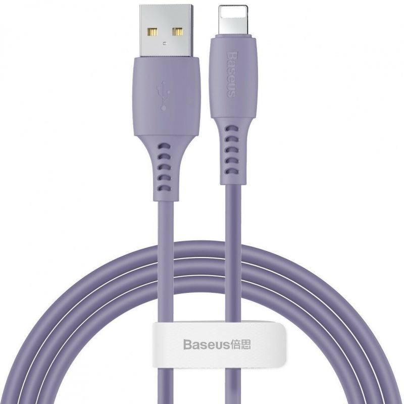 Hurtownia Baseus - 6953156216181 - BSU897PRP - Kabel Lightning USB Baseus Colourful 1.2m 2.4A (fioletowy) - B2B homescreen