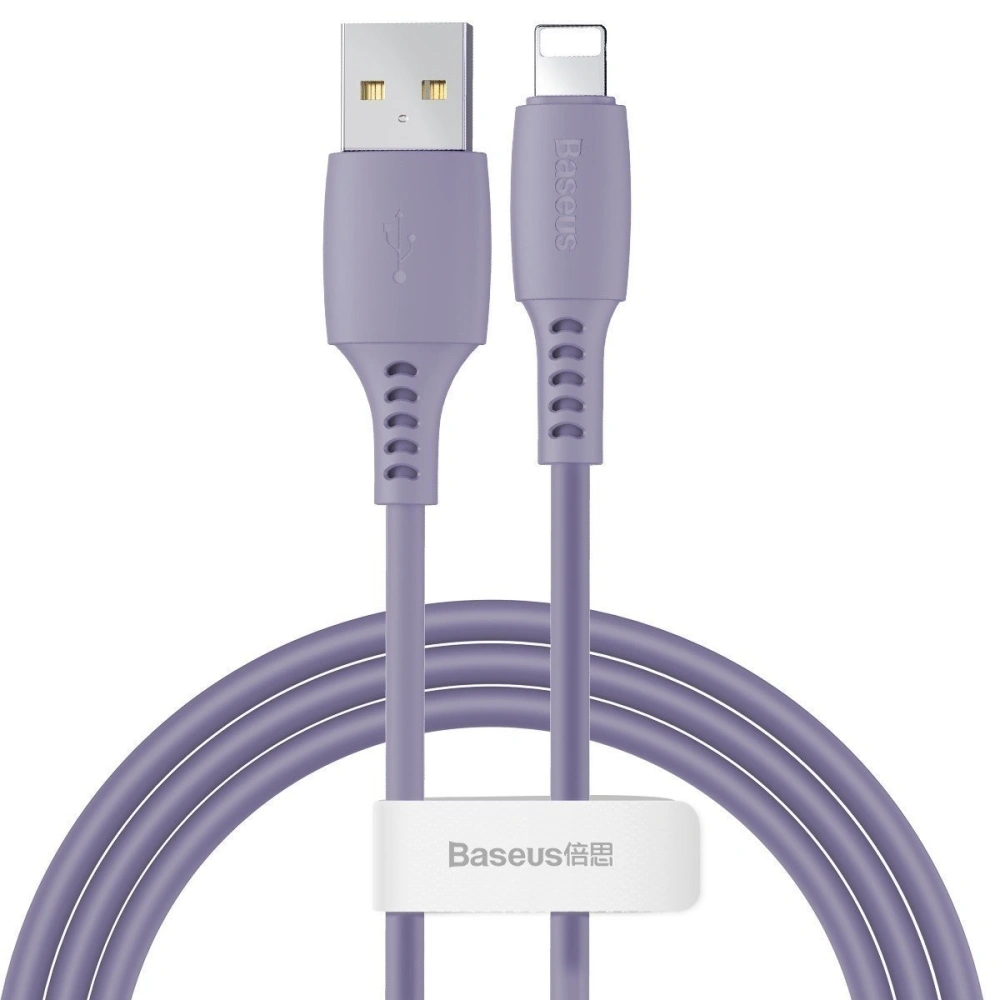 Hurtownia GSM - Kabel Lightning USB Baseus Colourful 1.2m 2.4A (fioletowy) - BSU897PRP - {ean13} - Hurt