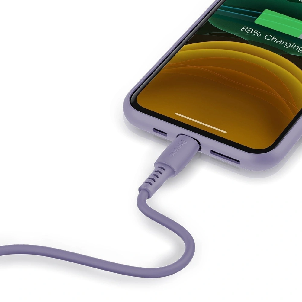 Hurtownia GSM - Kabel Lightning USB Baseus Colourful 1.2m 2.4A (fioletowy) - BSU897PRP - {ean13} - Hurt