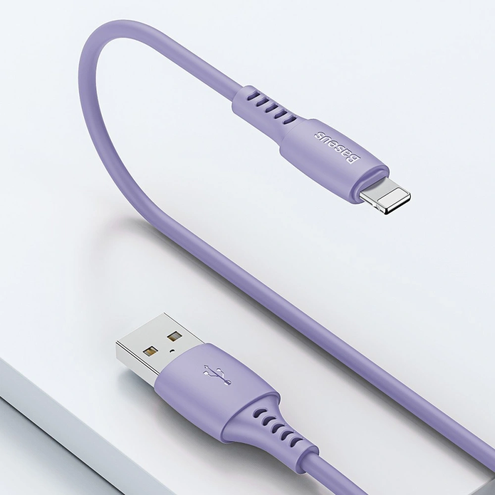 Hurtownia GSM - Kabel Lightning USB Baseus Colourful 1.2m 2.4A (fioletowy) - BSU897PRP - {ean13} - Hurt