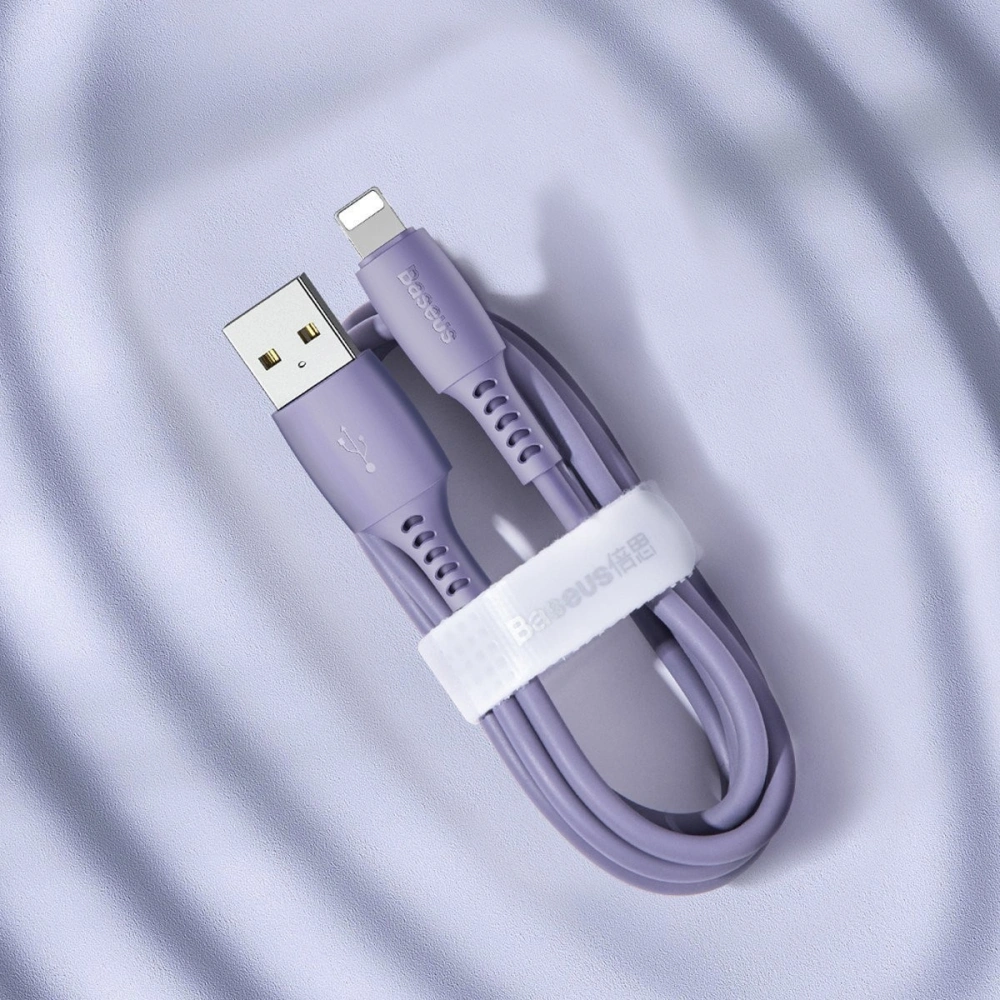Hurtownia GSM - Kabel Lightning USB Baseus Colourful 1.2m 2.4A (fioletowy) - BSU897PRP - {ean13} - Hurt