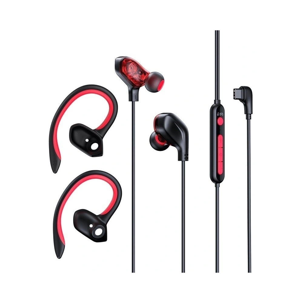 Wholesale Baseus GAMO Immersive Virtual 3D Game Type-C Earphone Red - BSU899RED - {ean13} - Hurt