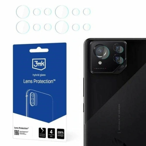 Szkło hybrydowe na obiektyw aparatu 3MK Lens Protect Asus ROG Phone 8/8 Pro [4 PACK] - ROG Phone 8 - 3MK