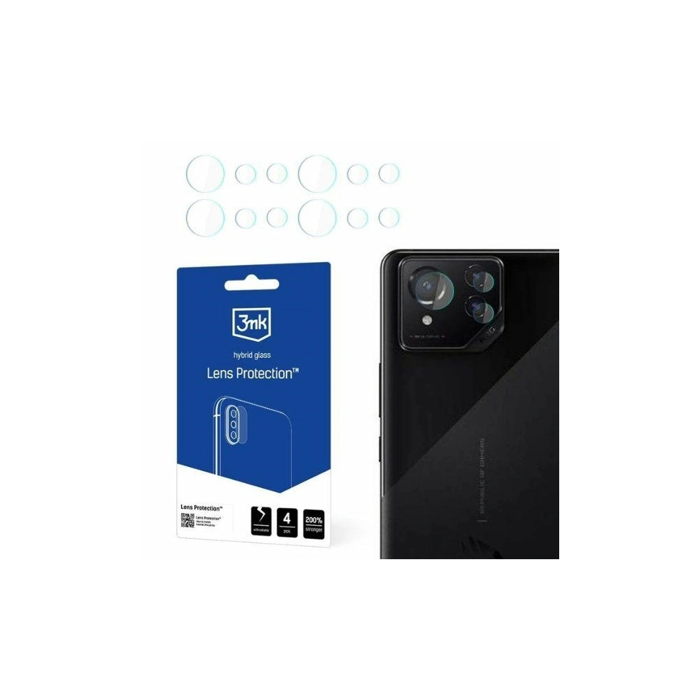Hurtownia GSM - Sticlă hibridă pentru obiectivul aparatului 3MK Lens Protect Asus ROG Phone 8/8 Pro [4 PACK] - 3MK6489 - {ean13} - Hurt