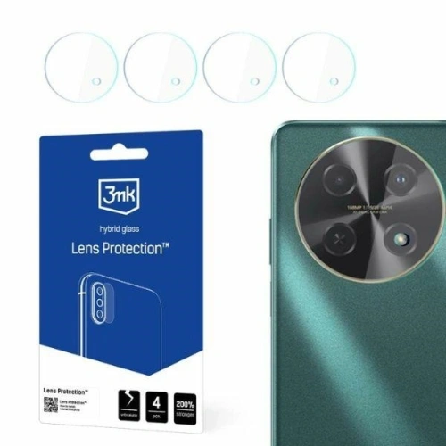 Szkło hybrydowe na obiektyw aparatu 3MK Lens Protect Huawei Nova 12i [4 PACK] - Nova 12 Series - 3MK