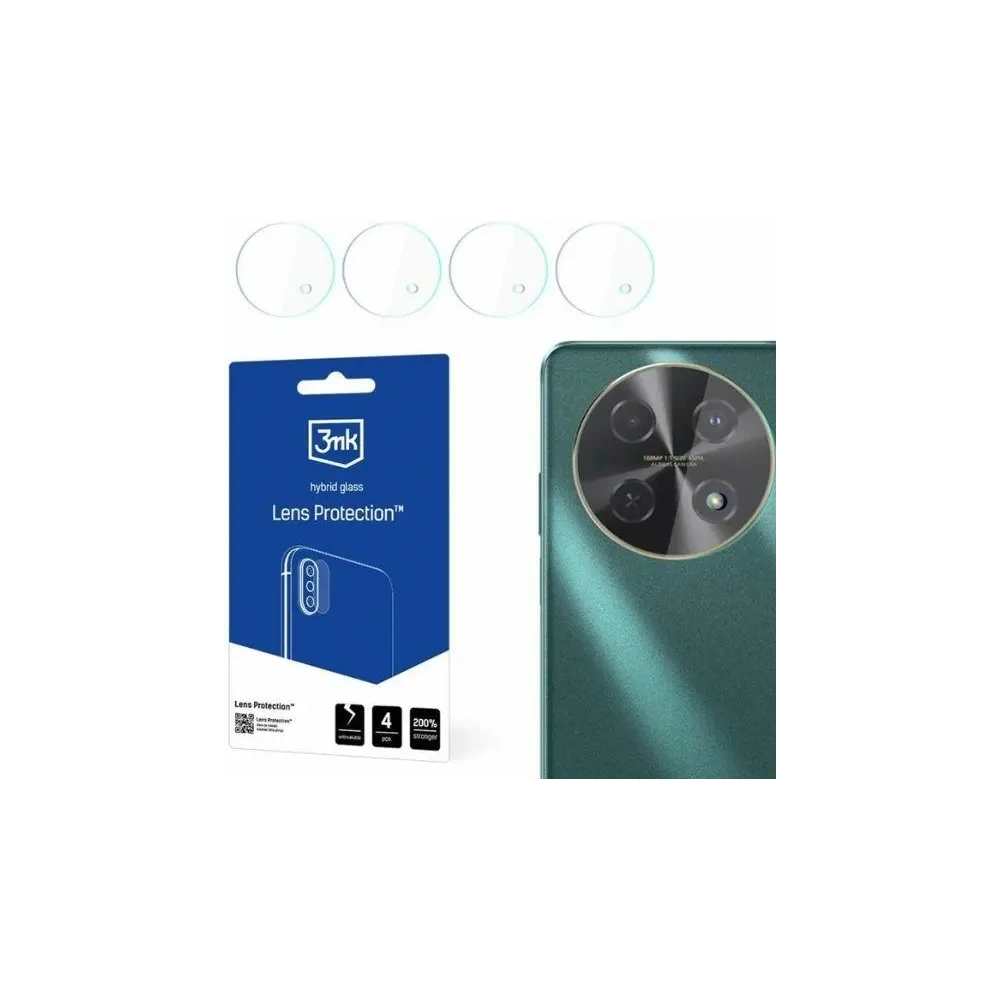 Hurtownia GSM - Szkło hybrydowe na obiektyw aparatu 3MK Lens Protect Huawei Nova 12i [4 PACK] - 3MK6493 - {ean13} - Hurt