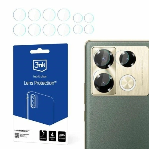 Szkło hybrydowe na obiektyw aparatu 3MK Lens Protect Infinix Note 40 Pro [4 PACK] - Infinix - 3MK
