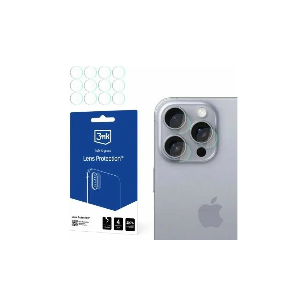 Hurtownia GSM - Hybridglas für die Kameraobjektiv 3MK Lens Protect Apple iPhone 16 Pro Max [4 PACK] - 3MK6499 - {ean13} - Hurt