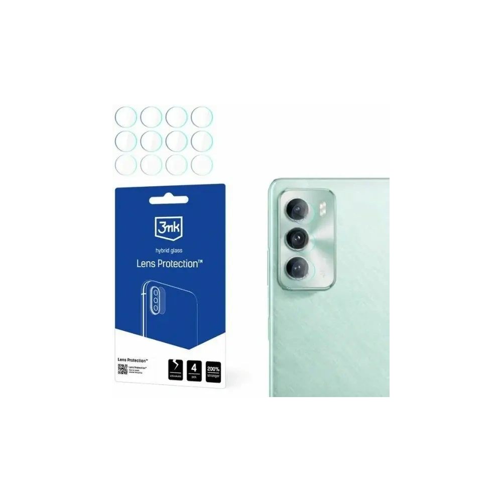 Hurtownia GSM - Szkło hybrydowe na obiektyw aparatu 3MK Lens Protect Oppo Reno 12 [4 PACK] - 3MK6509 - {ean13} - Hurt