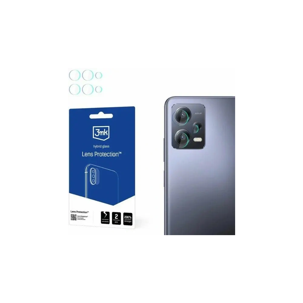 Hurtownia GSM - Szkło hybrydowe na obiektyw aparatu 3MK Lens Protect Xiaomi Redmi Note 12 Pro [4 PACK] - 3MK6516 - {ean13} - Hurt