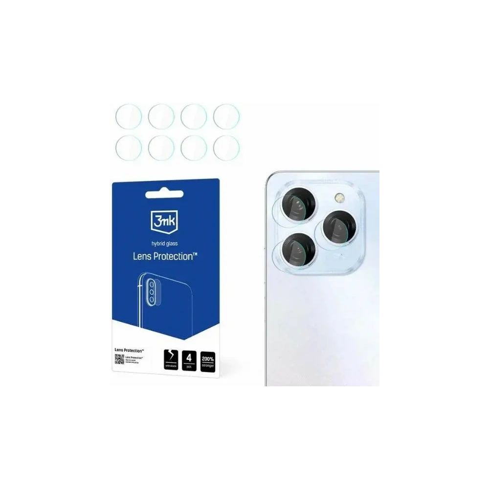 Hurtownia GSM - Szkło hybrydowe na obiektyw aparatu 3MK Lens Protection Tecno Spark 20 Pro [4 PACK] - 3MK6520 - {ean13} - Hurt