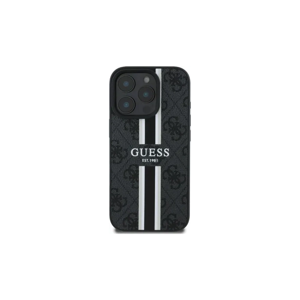 Hurtownia GSM - Etui Guess GUHMP16LP4RPSK Apple iPhone 16 Pro hardcase 4G Printed Stripes MagSafe fekete - GUE3463 - {ean13} - Hurt