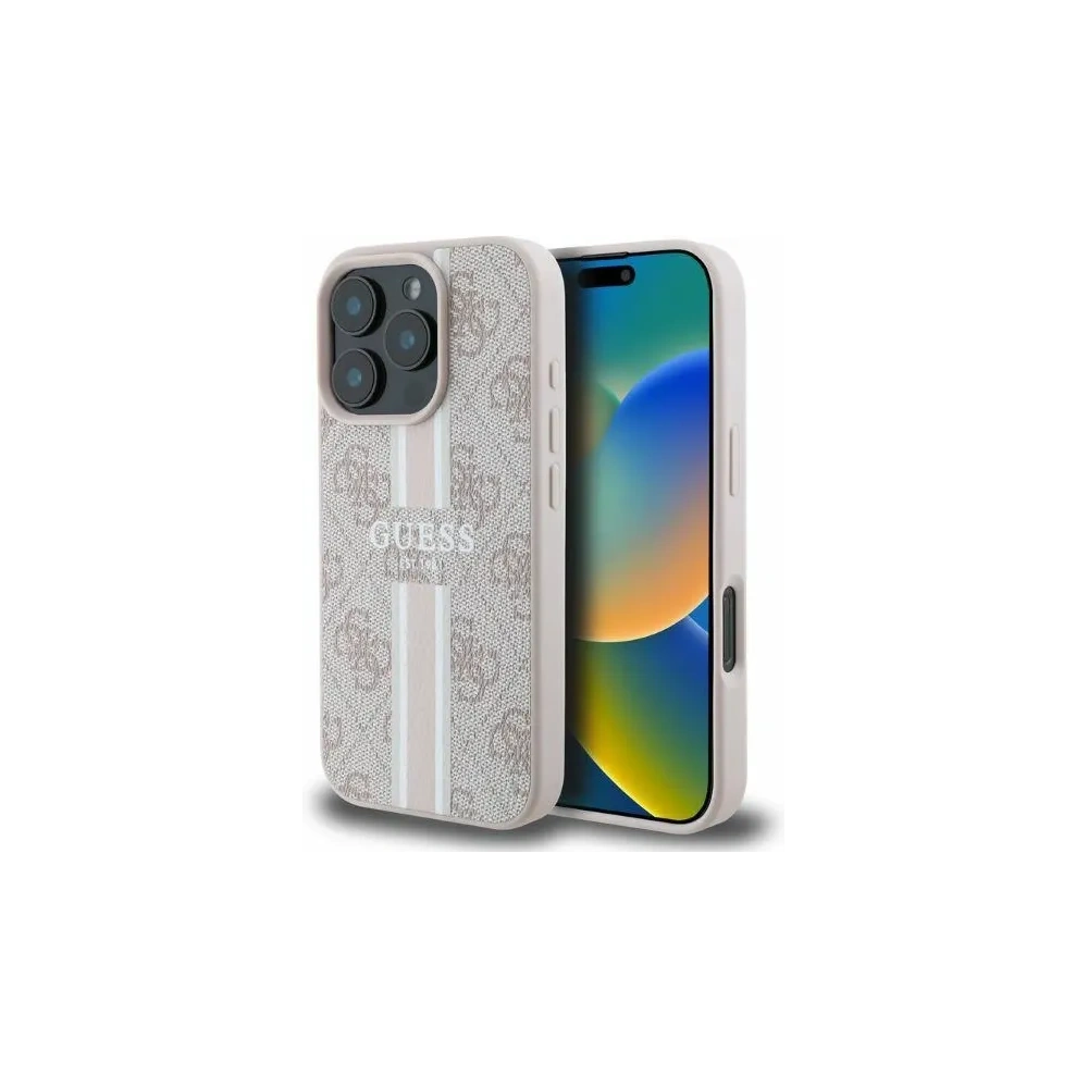 Hurtownia GSM - Etui Guess GUHMP16LP4RPSP Apple iPhone 16 Pro hardcase 4G Printed Stripes MagSafe růžový - GUE3464 - {ean13} - Hurt