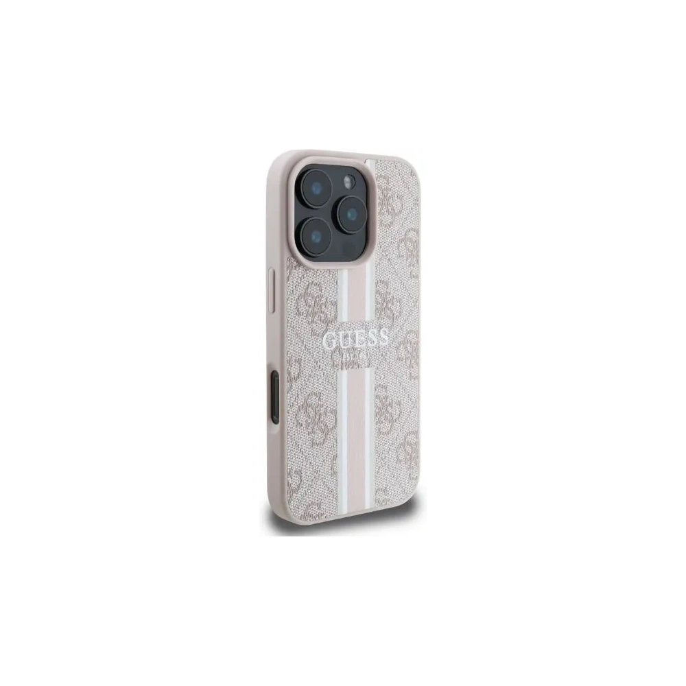 Hurtownia GSM - Case Guess GUHMP16LP4RPSP für Apple iPhone 16 Pro Hardcase 4G Gedruckte Streifen MagSafe rosa - GUE3464 - {ean13} - Hurt