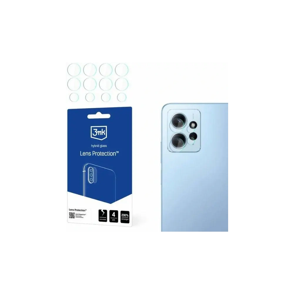 Hurtownia GSM - Szkło hybrydowe na obiektyw aparatu 3MK Lens Protection Xiaomi Redmi 12 [4 PACK] - 3MK6523 - {ean13} - Hurt