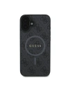 Etui Guess GUHMP16SG4GFRK Apple iPhone 16 hardcase 4G Ring Classic Logo MagSafe černé - iPhone 16 - Guess