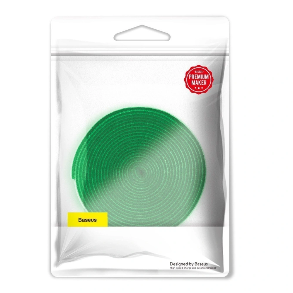 Hurtownia GSM - Taśma rzepowa, organizer kabli Baseus Rainbow Circle Velcro Straps 3m (zielony) - BSU908GRN - {ean13} - Hurt