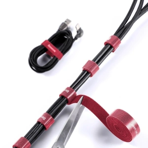 Hurtownia GSM - Fâșie velcro, organizator de cabluri Baseus Rainbow Circle Velcro Straps 3m (roșu) - BSU909RED - {ean13} - Hurt