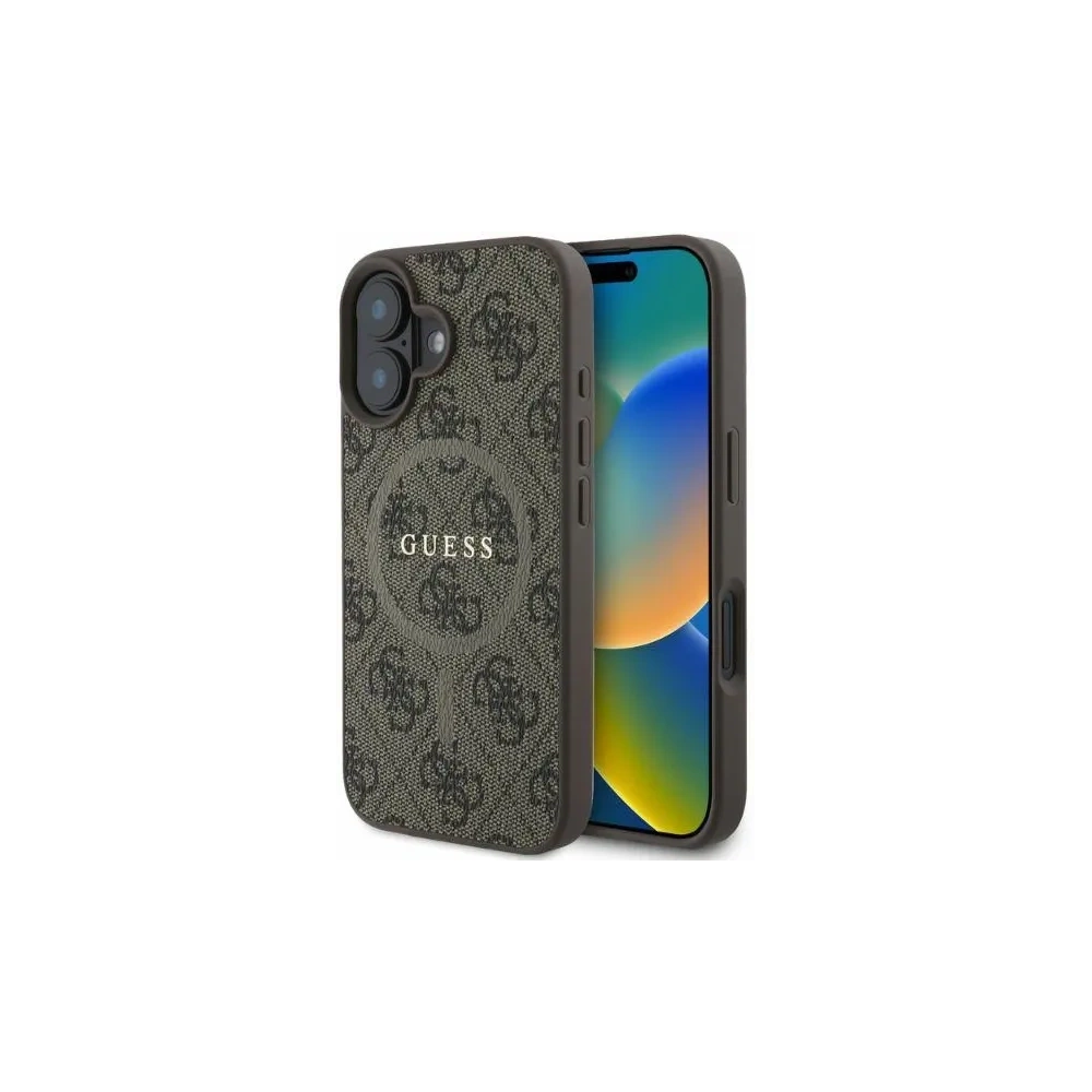 Hurtownia GSM - Etui Guess GUHMP16SG4GFRW Apple iPhone 16 hardcase 4G Ring Classic Logo MagSafe maro - GUE3467 - {ean13} - Hurt